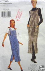 7115  VOG  LONGER JUMPER LENGTHS,  KNIT TOP PATTERN 14-18